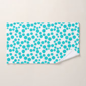 Blauwe stip bad handdoek (Handdoek)