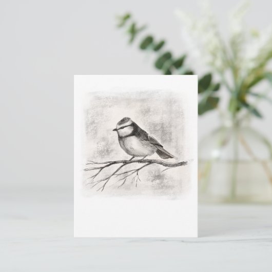 Blauwe stip briefkaart (Staand voorkant)