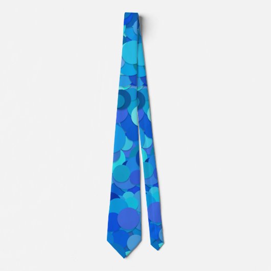 blauwe stip confetti das (Voorkant)