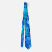 blauwe stip confetti das (Achterkant)