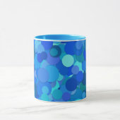 blauwe stip confetti koffiemok mok (Midden)