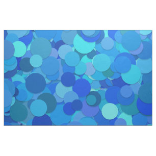 blauwe stip confetti stof