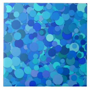 blauwe stip confetti tegel tegeltje