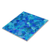 blauwe stip confetti tegel tegeltje (Zijkant)