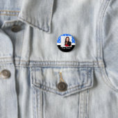 Blauwe stip fotosjabloon ronde button 3,2 cm (In situ)