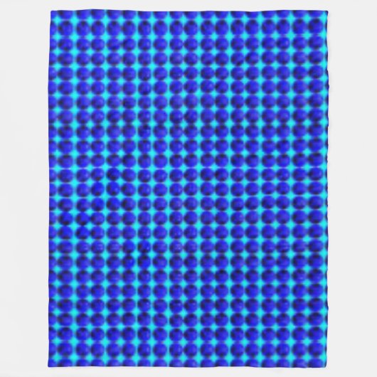 Blauwe stip groot fleece deken (Voorkant)
