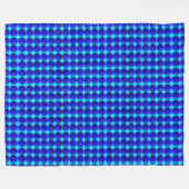 Blauwe stip groot fleece deken (Voorkant (Horizontaal))