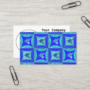 Blauwe stip in het gat in de schuurdeur visitekaartje