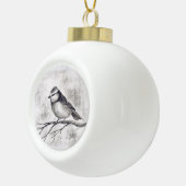 Blauwe stip keramische bal ornament (Rechts)