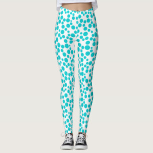 Blauwe stip leggings