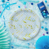 Blauwe Stip Papieren Bordje (Feest)