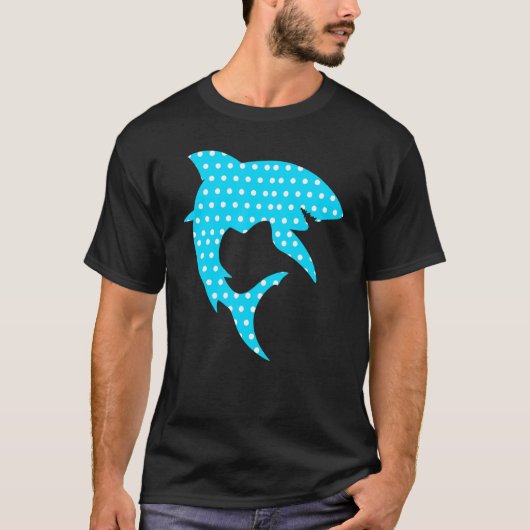 Blauwe Stip Shark Internationale Stip Dag 1 T-shirt (Voorkant)