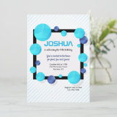 Blauwe Stip Uitnodiging (Staand voorkant)