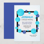 Blauwe Stip Uitnodiging (Voorkant / Achterkant)