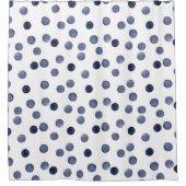 Blauwe stip. waterverf douchegordijn (Voorkant)