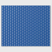 Blauwe stippen abstract geometrisch cadeaupapier (Vlak)