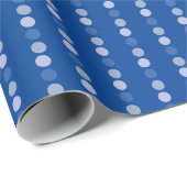 Blauwe stippen abstract geometrisch cadeaupapier (Rol Hoek)