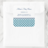 Blauwe Stippen Baby shower Favor Stickers (Tas)