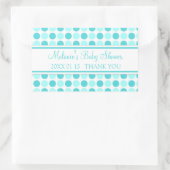 Blauwe Stippen Baby shower Favor Stickers (Tas)