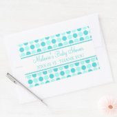 Blauwe Stippen Baby shower Favor Stickers (Envelop)