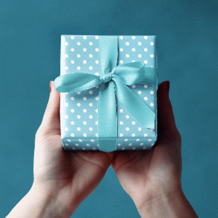 Blauwe Stippen Cadeaupapier