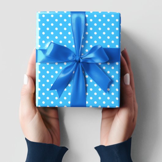 Blauwe Stippen Cadeaupapier