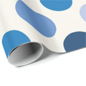 Blauwe Stippen Cadeaupapier (Rol Hoek)
