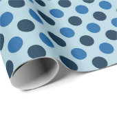 Blauwe Stippen Cadeaupapier (Rol Hoek)