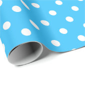 Blauwe Stippen Cadeaupapier (Rol Hoek)