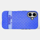 Blauwe Stippen Case-Mate iPhone Case (Achterkant (horizontaal))