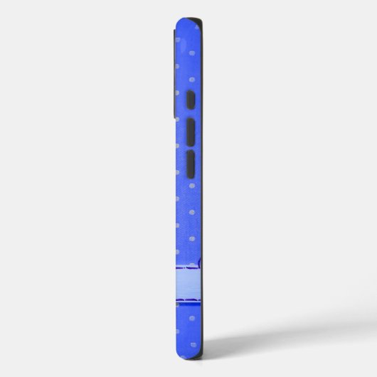 Blauwe Stippen Case-Mate iPhone Case (Achterkant / Links)