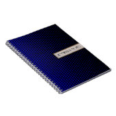 Blauwe Stippen Elegant Black Notitieboek (Rechterzijde)