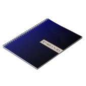 Blauwe Stippen Elegant Black Notitieboek (Linkerzijde)