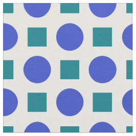 Blauwe stippen en groene vierkanten stof