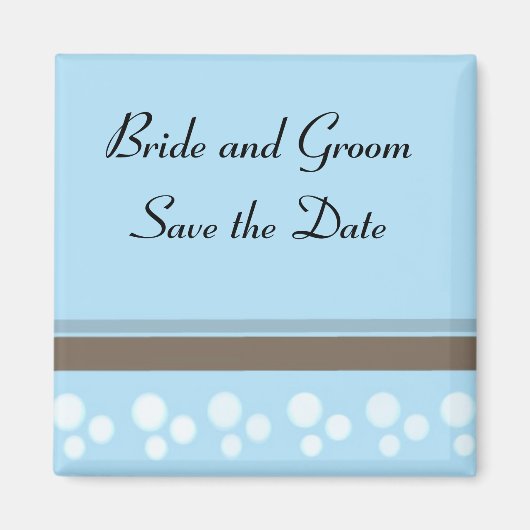 Blauwe Stippen en strepen Magneet (Voorkant)