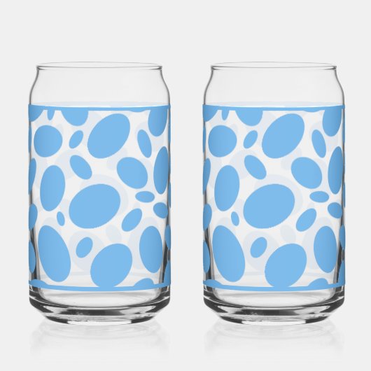 Blauwe Stippen Glas (Voorkant)