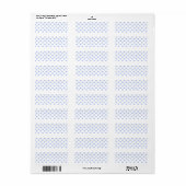Blauwe Stippen Hartjes Etiket (Full Sheet)