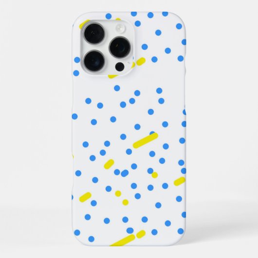 Blauwe Stippen iPhone Hoesje (Achterkant)