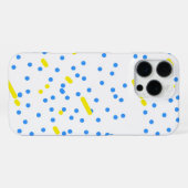 Blauwe Stippen iPhone Hoesje (Achterkant horizontaal)