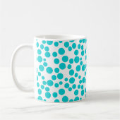 Blauwe stippen koffiemok (Links)