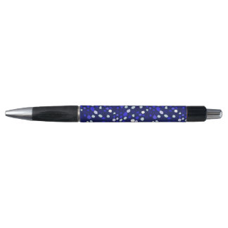Blauwe Stippen Meerkleurig Pret Geometrisch Ontwer Pen
