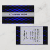 Blauwe Stippen Modern Black Visitekaartje (Voorkant / Achterkant)