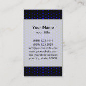 Blauwe Stippen Modern Black Visitekaartje (Achterkant)