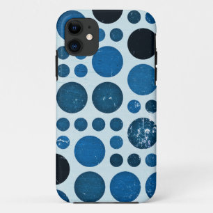  blauwe stippen naadloos grafisch iPhone 11 hoesje