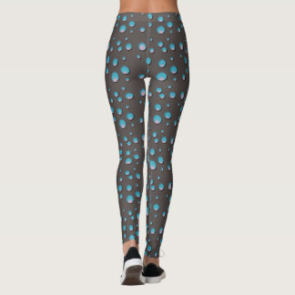 Blauwe Stippen op grijze Leggings