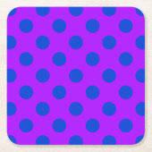 Blauwe stippen op paars kartonnen onderzetters (Voorkant)