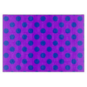 Blauwe stippen op paars snijplank (Voorkant)