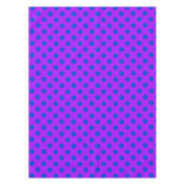 Blauwe stippen op paars tafelkleed (Voorkant)