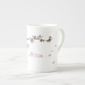  blauwe stippen porselein kop (Voorkant rechts)