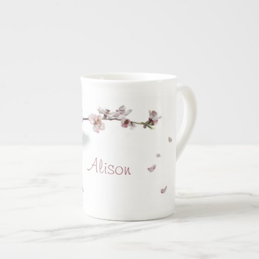  blauwe stippen porselein kop (Voorkant rechts)